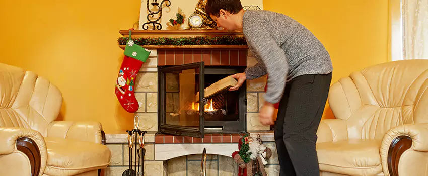 Rusted Metal Fireplace Restoration in North Highlands, California